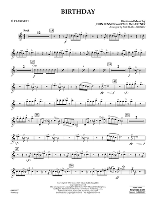Birthday - Bb Clarinet 1