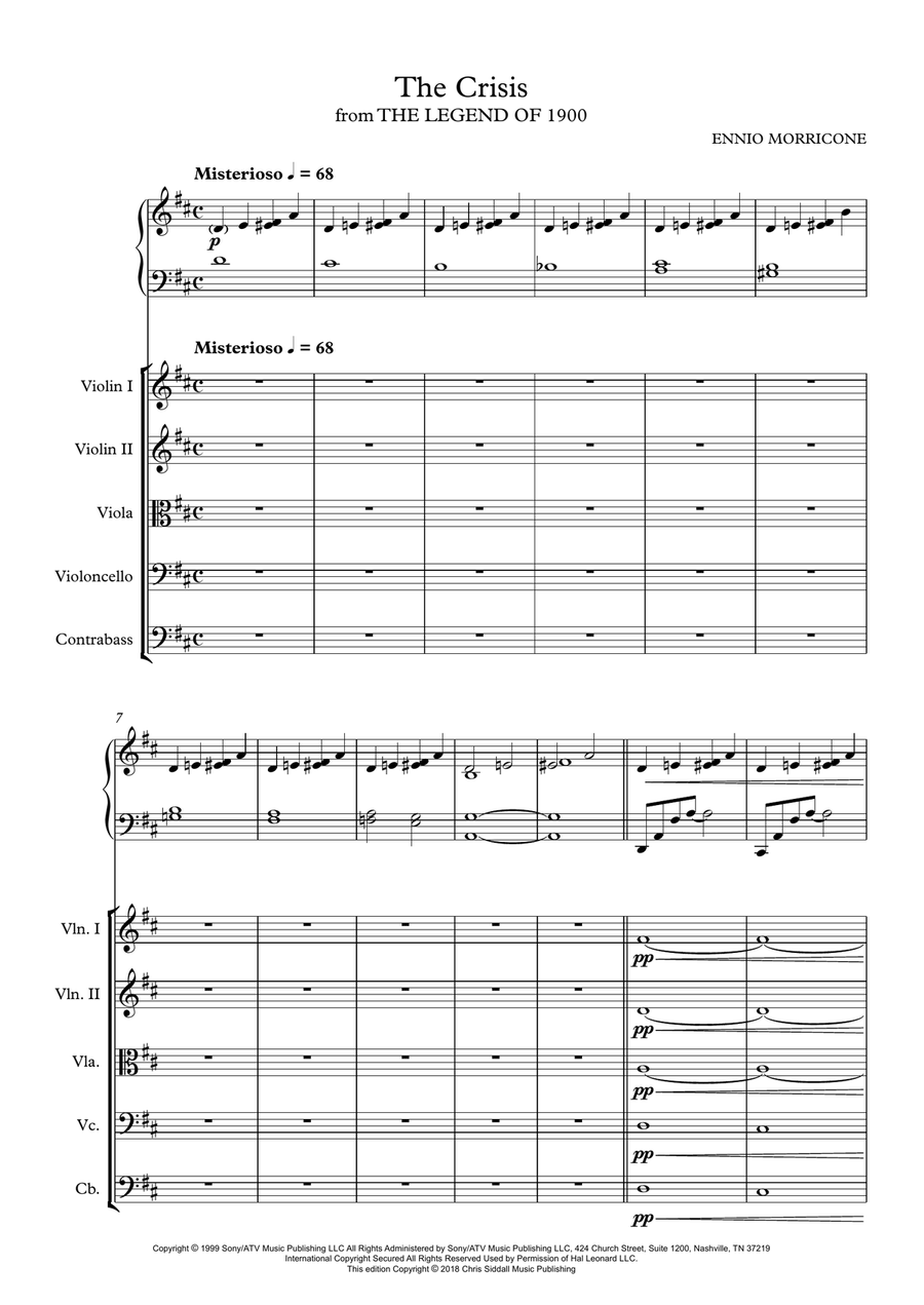 The Crisis from THE LEGEND OF 1900 Small Ensemble scores gallery preview page 3