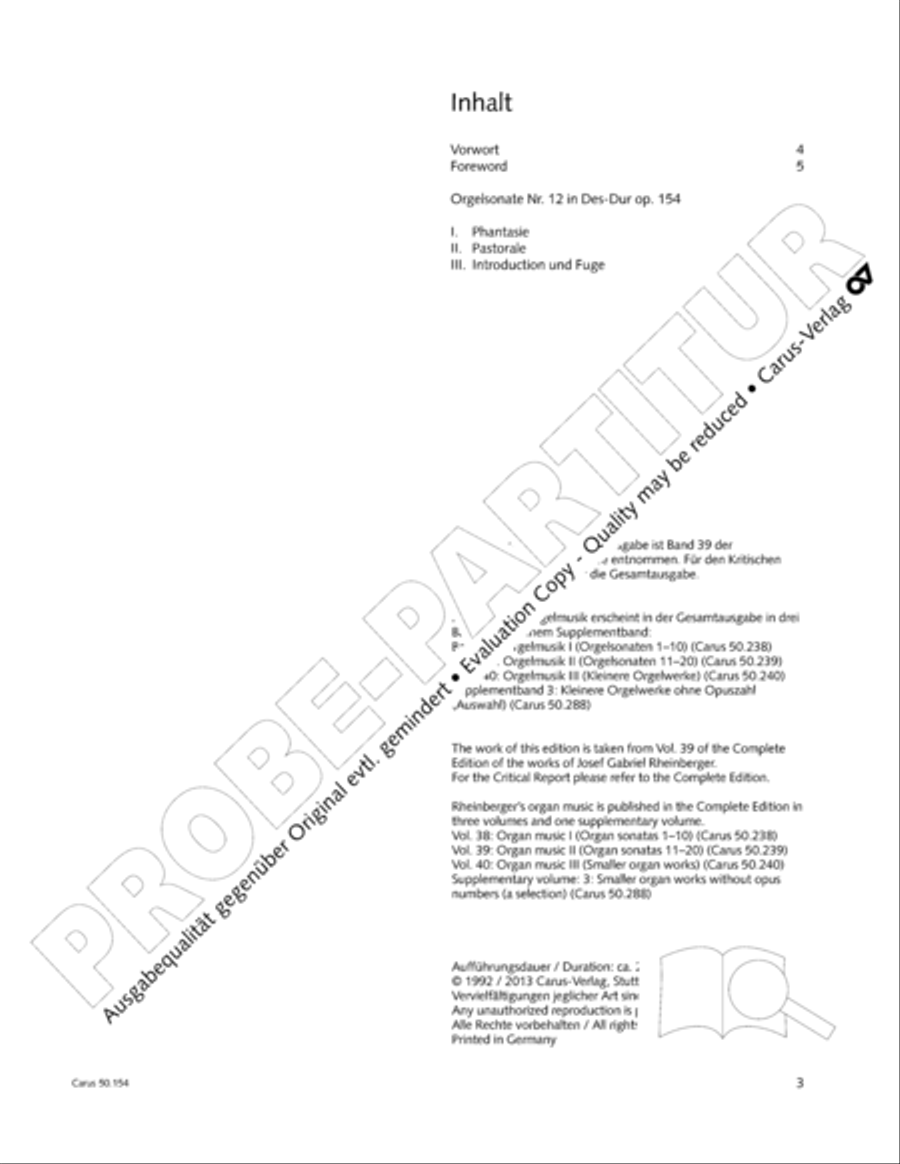 Organ Sonata No. 12 in D flat major Organ Solo scores gallery preview page 4