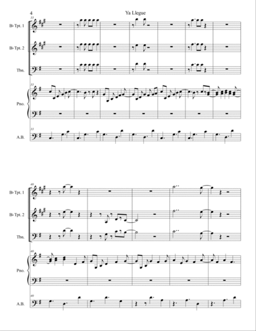 Ya Llegue Ya Llegue Small Ensemble scores gallery preview page 4