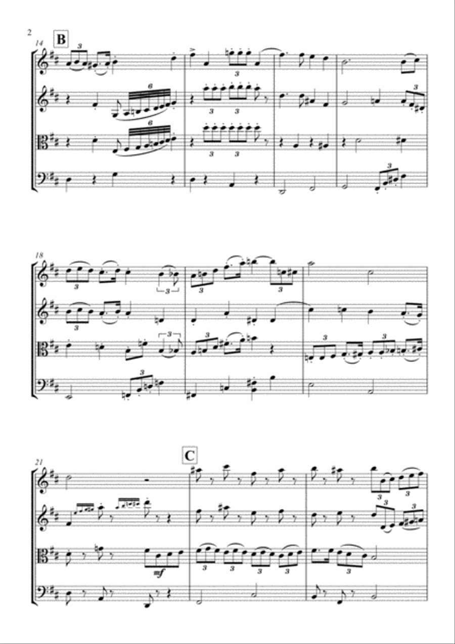 It's Beginning To Look Like Christmas String Quartet scores gallery preview page 2