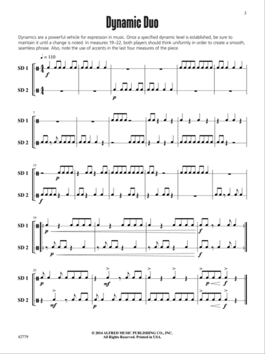 Dynamic Duets for Snare Drum Small Ensemble scores gallery preview page 4