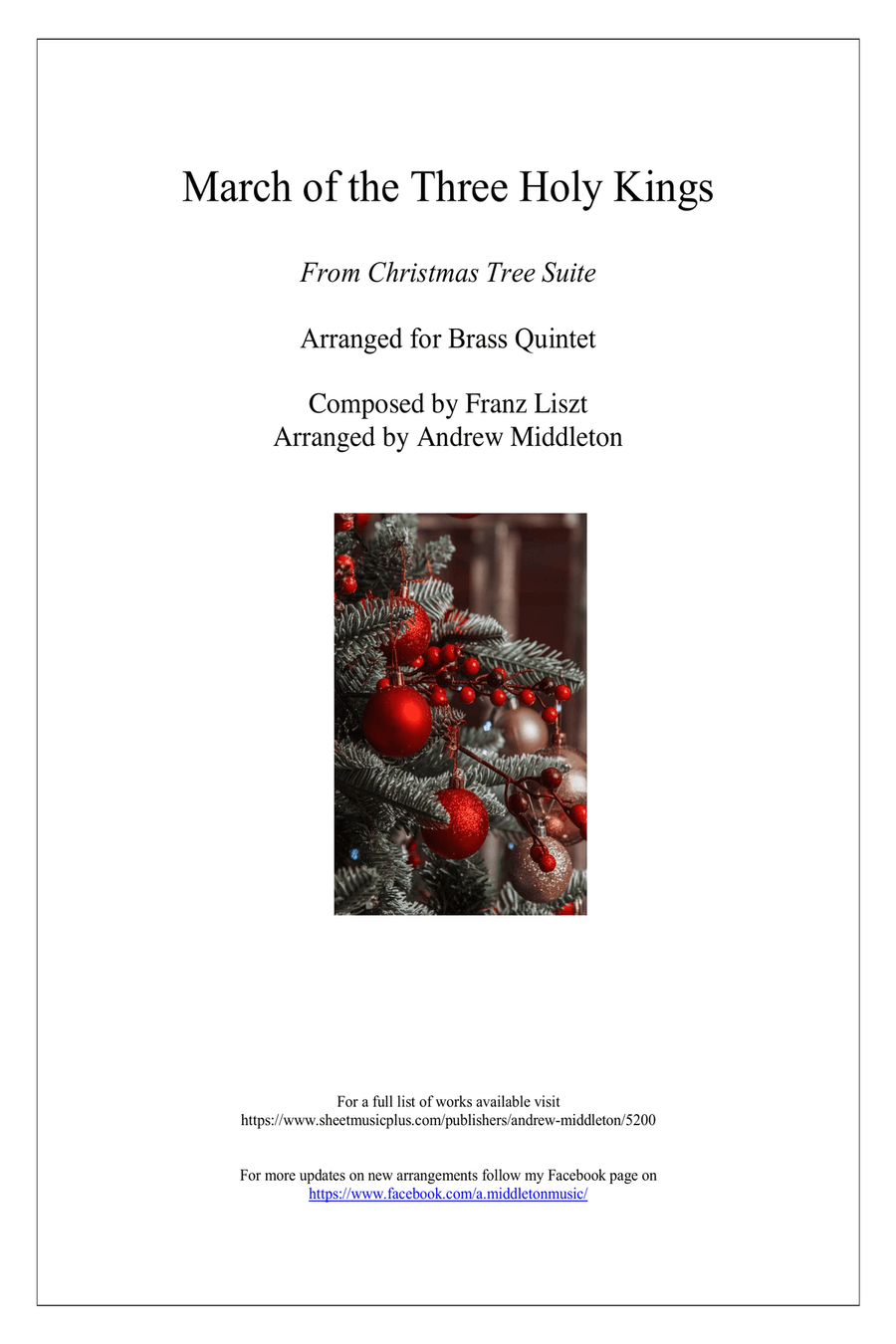 March of the Three Holy Kings arranged for Brass Quintet Brass Quintet scores gallery preview page 1