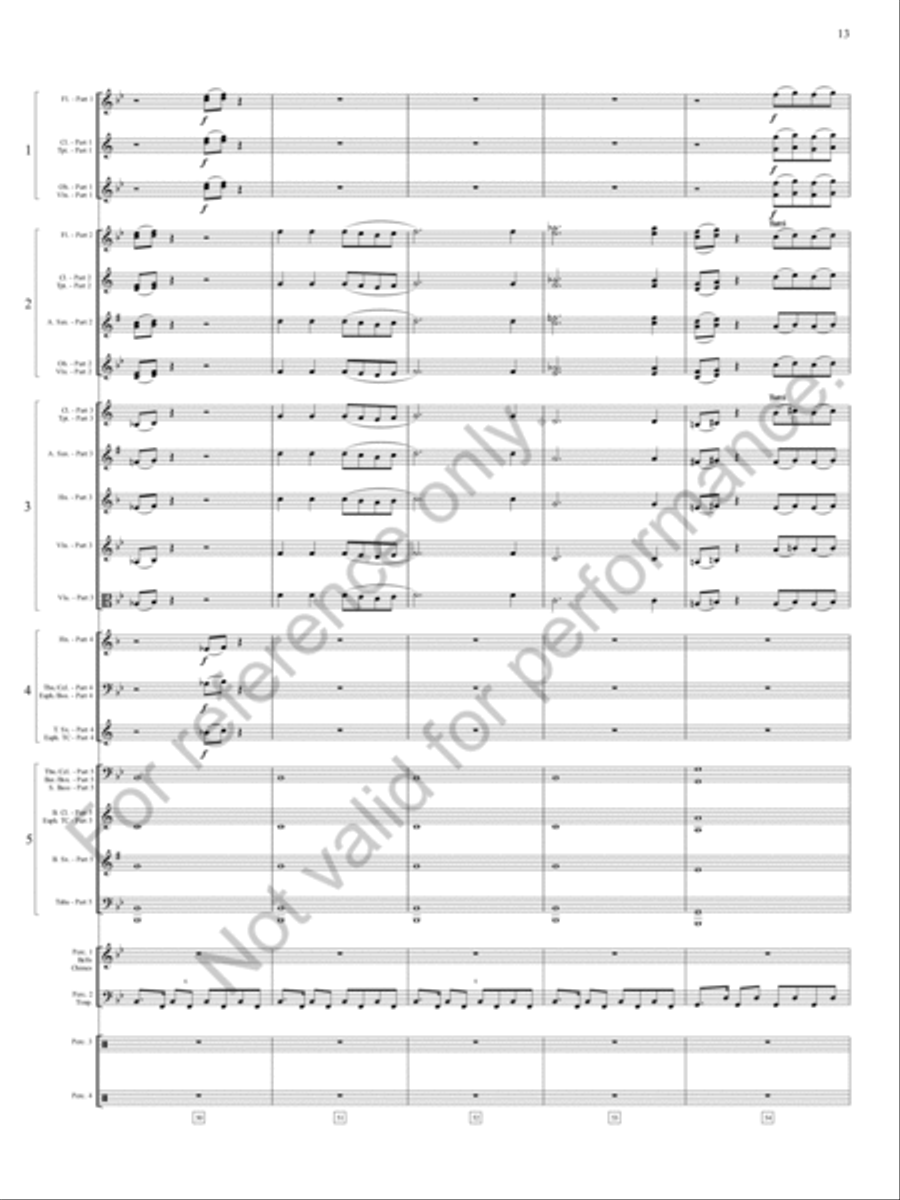 Emperata Overture Concert Band scores gallery preview page 14