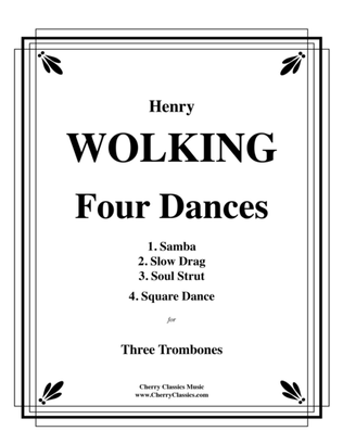 Book cover for Four Dances for Three Trombones