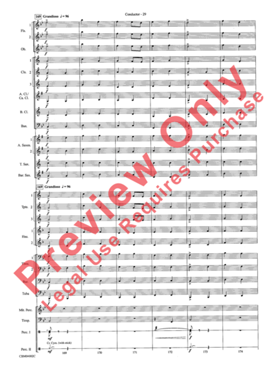 The Dam Busters Concert March Concert Band scores gallery preview page 32