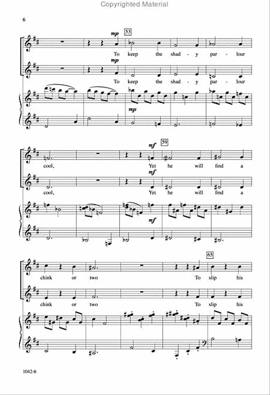 Gardener of the World - SA Octavo SA scores gallery preview page 5