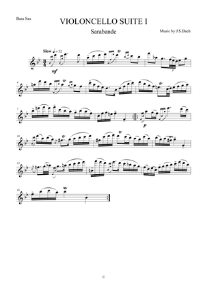 Sarabande from Violoncello Suite I by J.S.Bach for Bass Saxophone