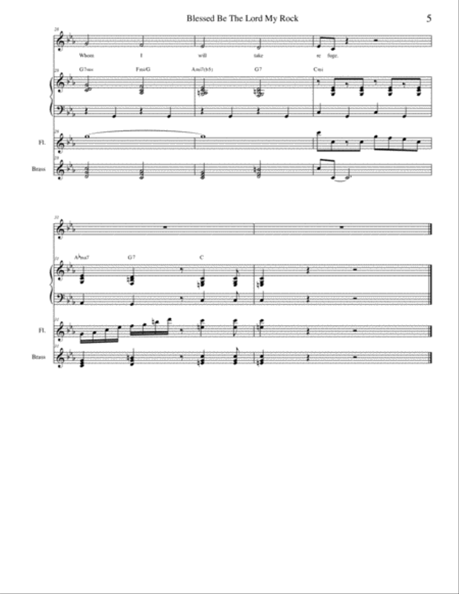 Blessed Be the Lord My Rock Piano, Vocal, Guitar scores gallery preview page 5