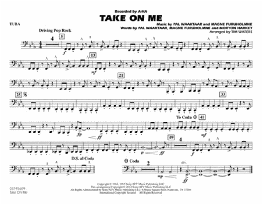 Take on Me Marching Band scores gallery preview page 8