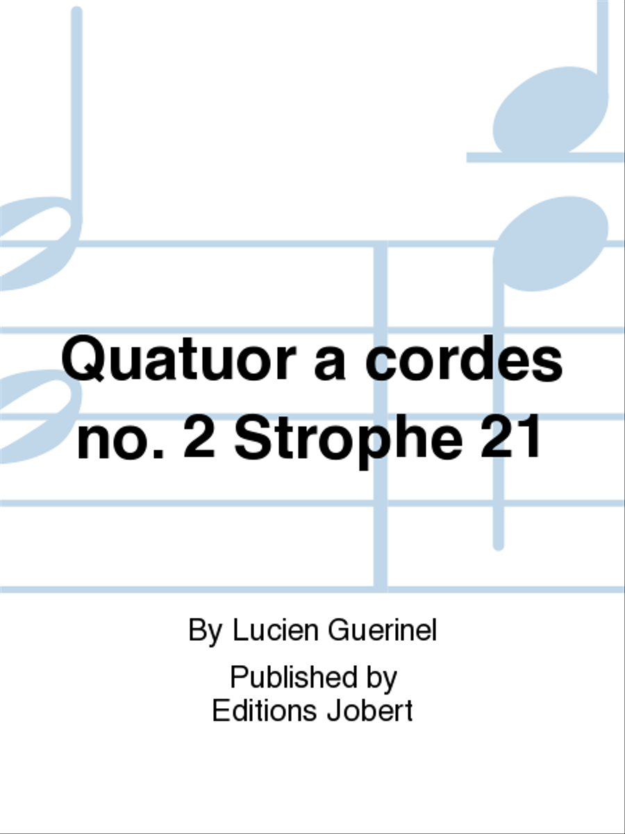 Quatuor a cordes No. 2 Strophe 21 String Quartet scores gallery preview page 1