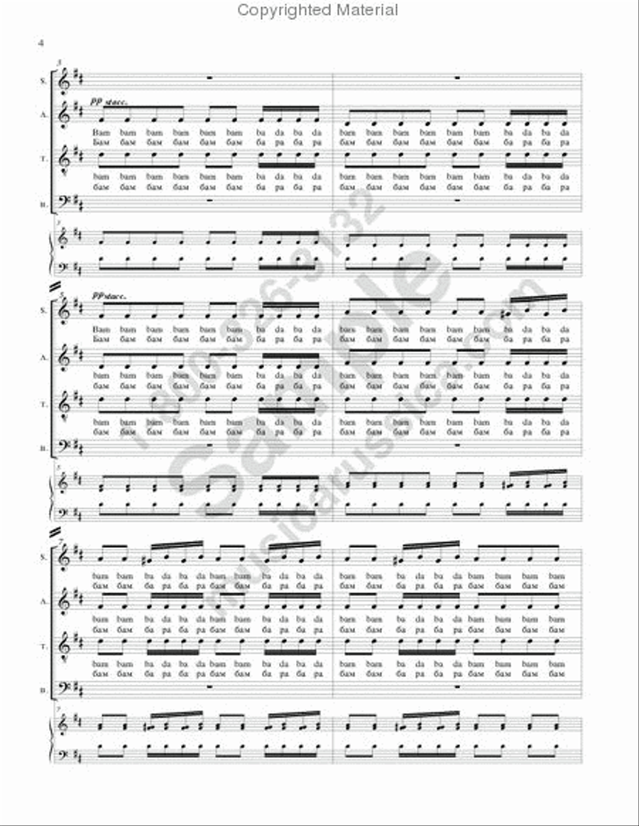 Magpie chatter ('Pushkin Wreath'-No.10) 4-Part scores gallery preview page 3