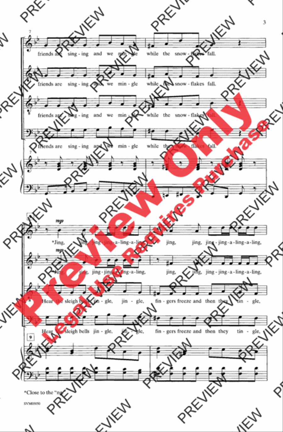 Sleigh Bells Sleigh Bells 4-Part scores gallery preview page 3