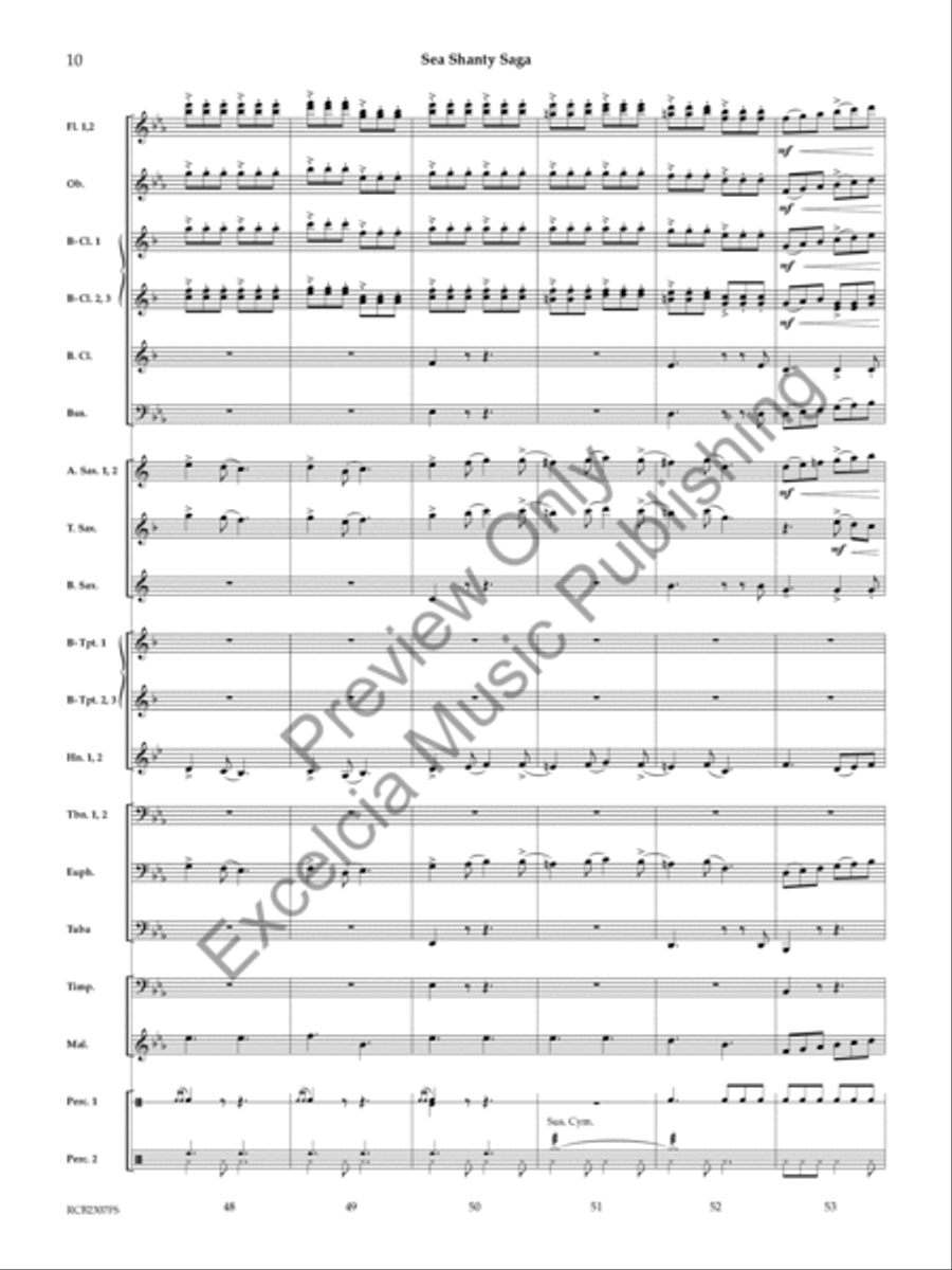 Sea Shanty Saga Concert Band scores gallery preview page 11