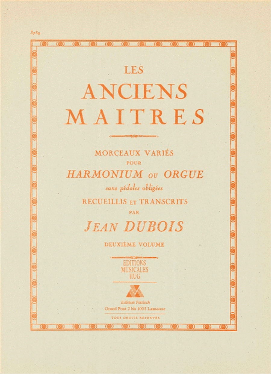 Anciens Maitres Vol 2 Harmonium scores gallery preview page 1