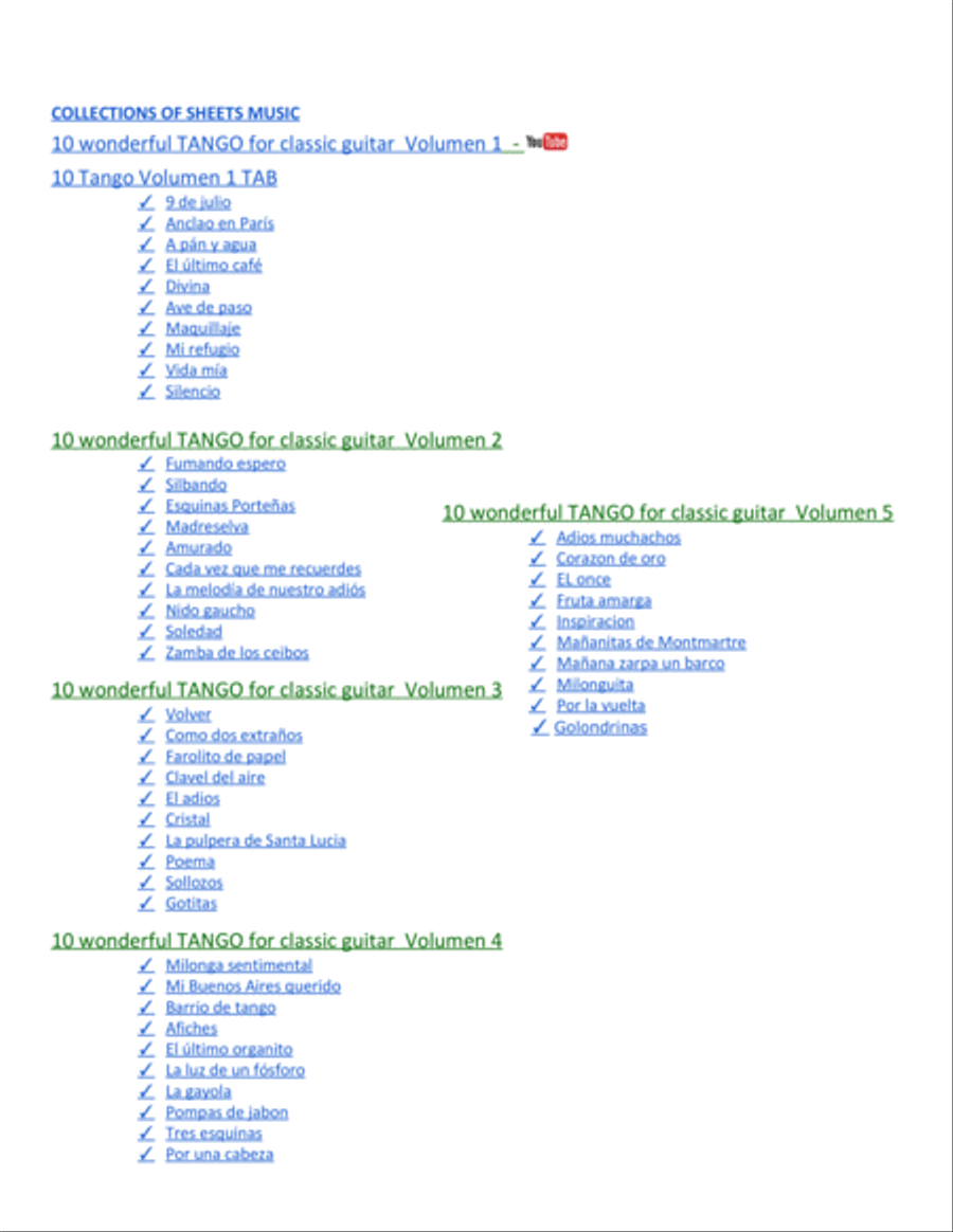 Pero yo se - guitar tango Classical Guitar scores gallery preview page 6