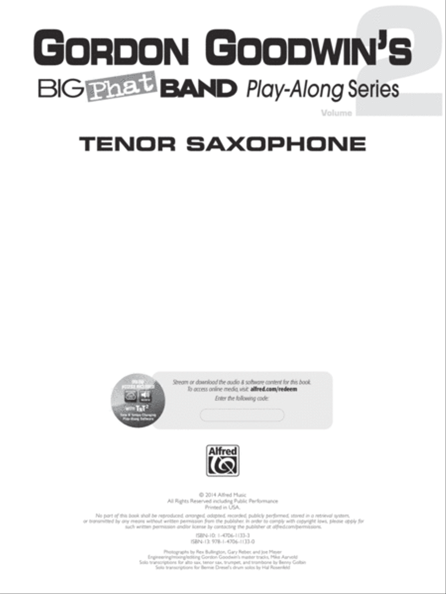 Gordon Goodwin's Big Phat Play Along, Volume 2 Tenor Saxophone scores gallery preview page 2