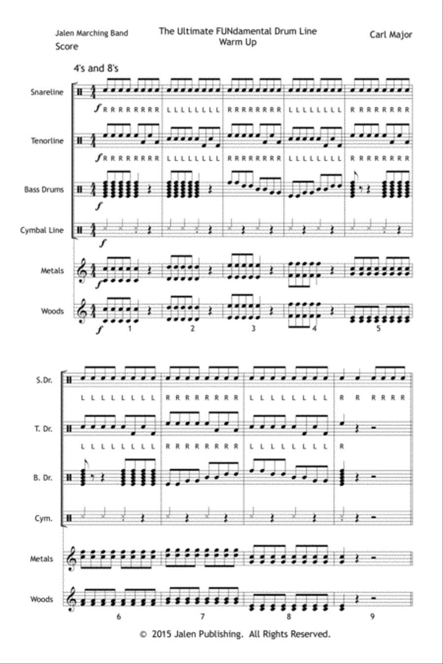The Ultimate FUNdamental Drum Line Warm Up Percussion scores gallery preview page 2
