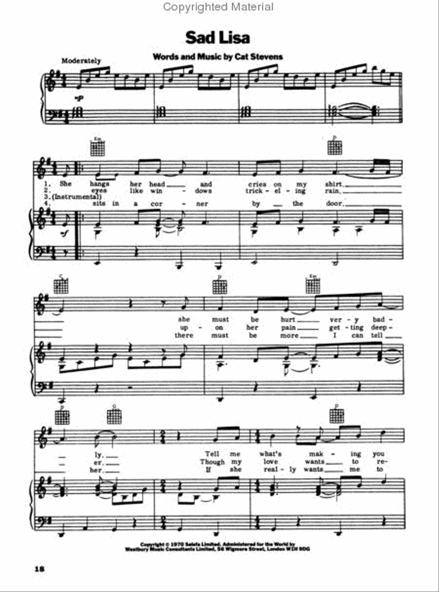 Cat Stevens Complete Piano, Vocal, Guitar scores gallery preview page 3