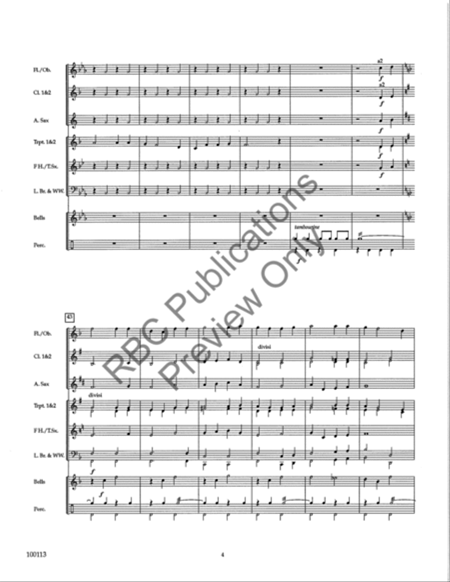 At A Country Chapel (Score) Concert Band scores gallery preview page 6