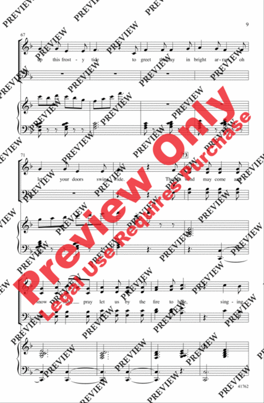 Carols from the British Isles 4-Part scores gallery preview page 9