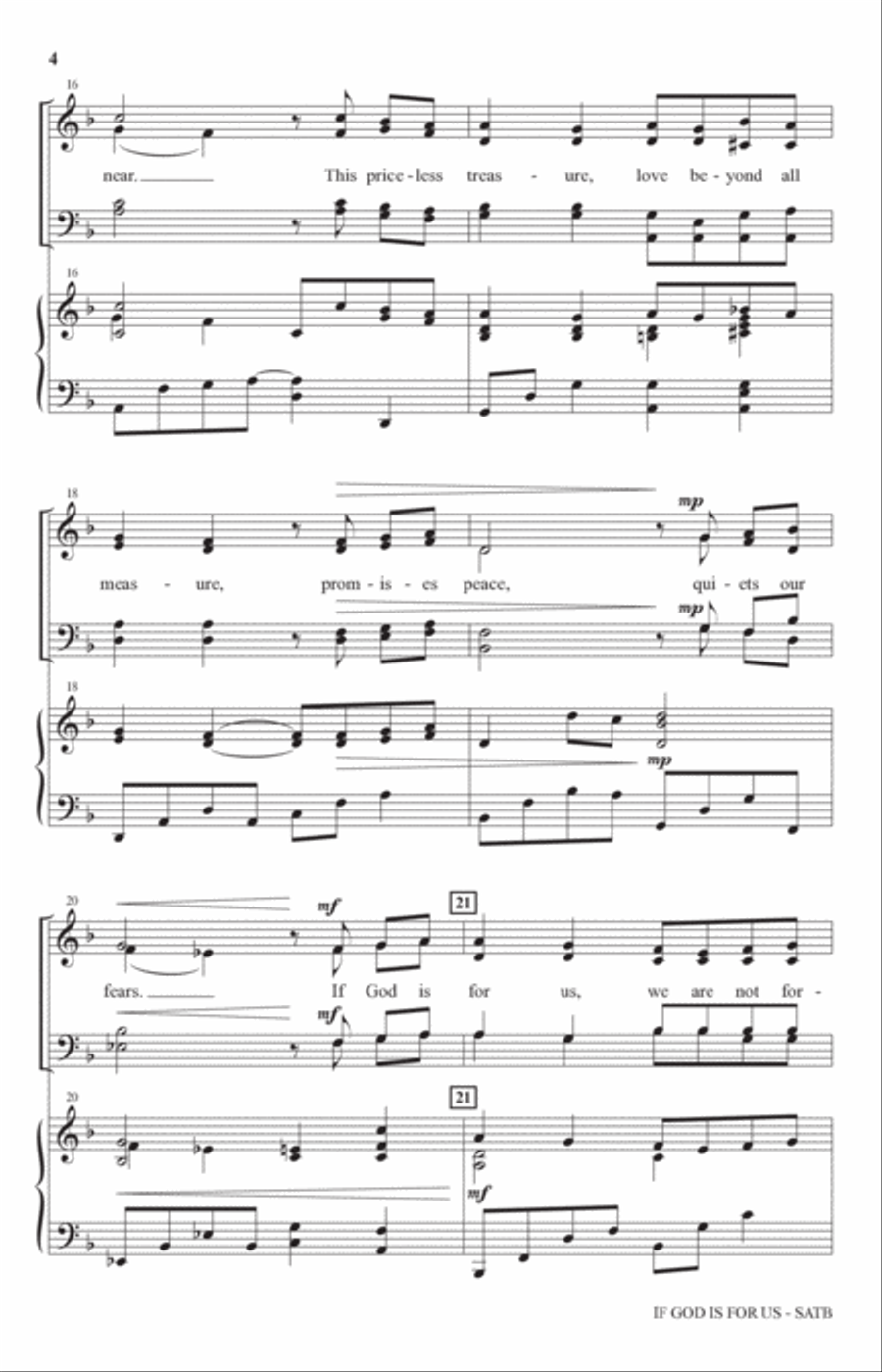 If God Is For Us (arr. John Purifoy) 4-Part scores gallery preview page 3