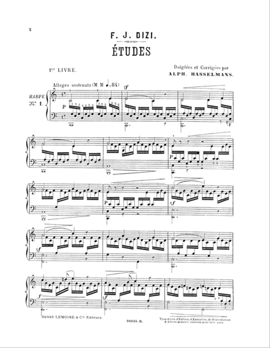 Etudes (48) - Volume 1 Harp scores gallery preview page 2