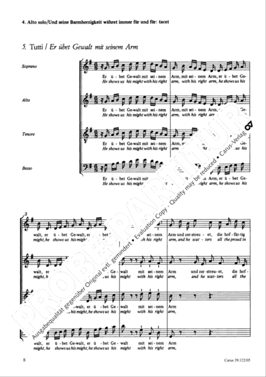 All my spirit exalts (With my spirit I praise the Lord) 4-Part scores gallery preview page 9
