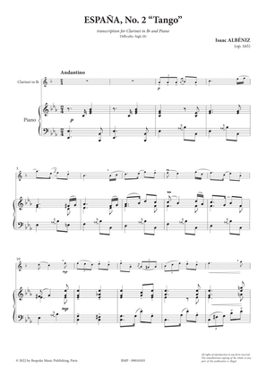 Espana n°2 - Tango - Clarinet Bb