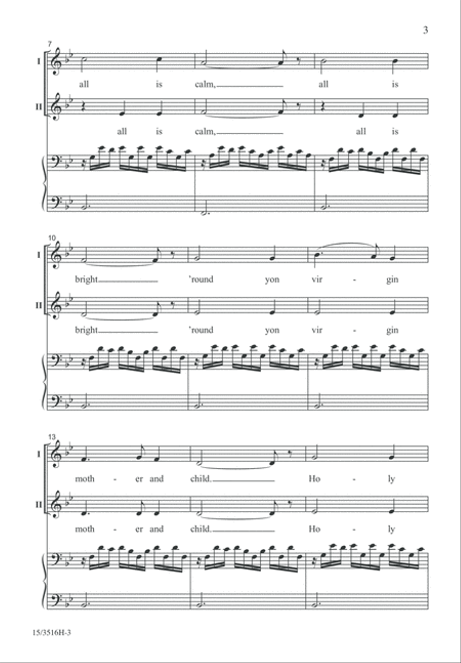 All is Calm, Sleep in Peace 2-Part scores gallery preview page 3