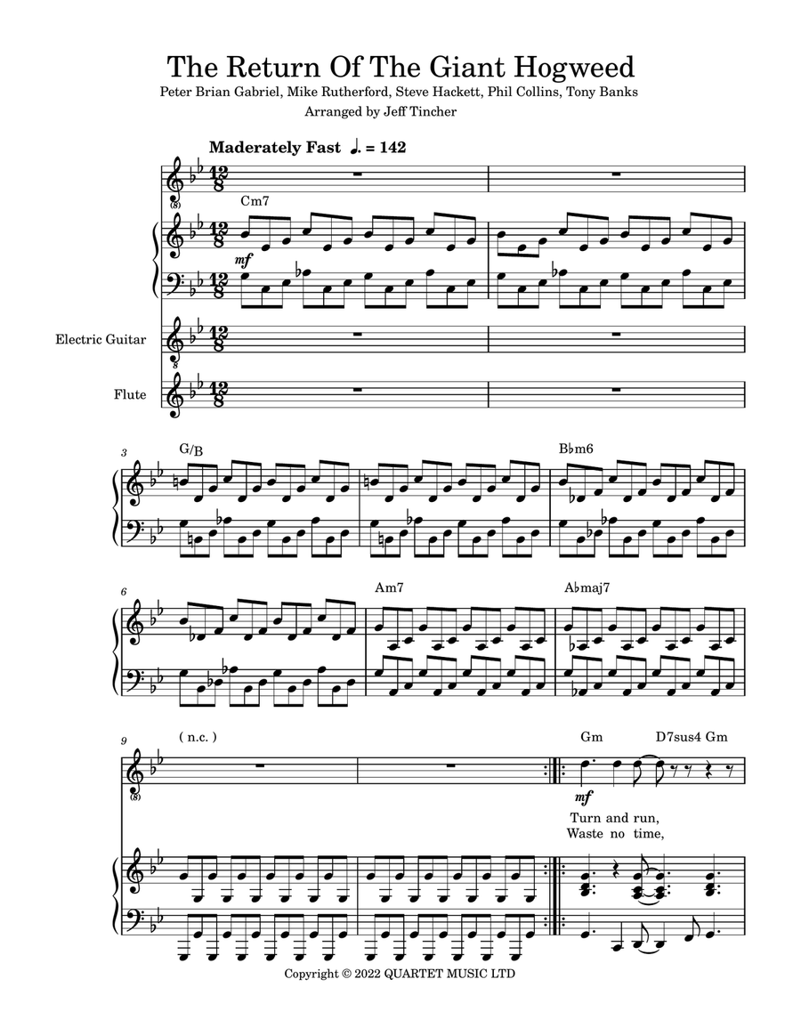 The Return Of The Giant Hogweed Piano, Vocal, Guitar scores gallery preview page 2