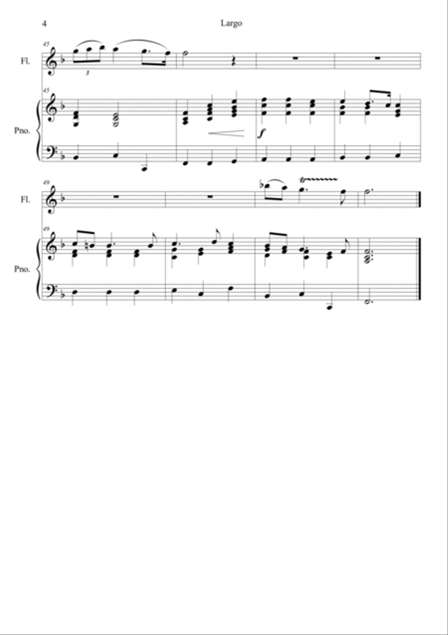 Largo Largo Flute Solo scores gallery preview page 4