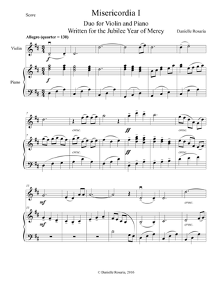 Misericordia I: Duo for Violin and Piano
