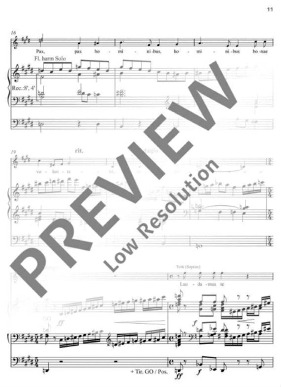 Missa festiva Organ scores gallery preview page 11