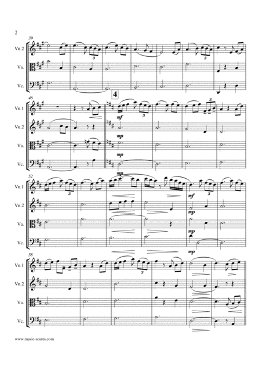 Amazing Grace - String Quartet String Quartet scores gallery preview page 2