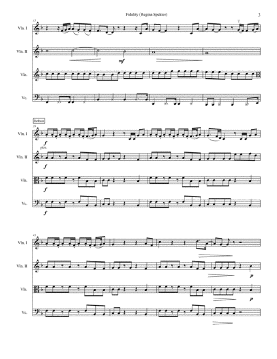 Fidelity String Quartet scores gallery preview page 3