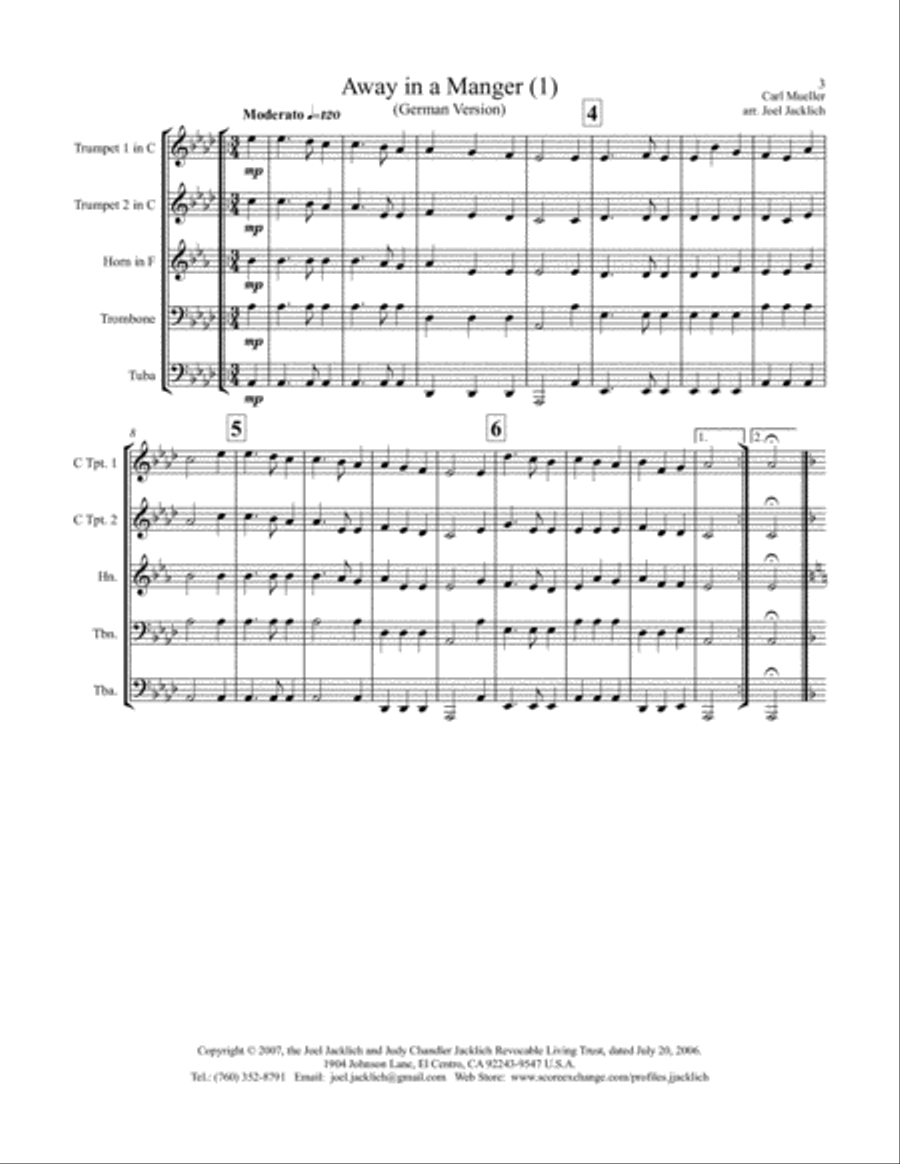 The Big Book of Christmas Carols for Brass Quintet, Vol. I Brass Quintet scores gallery preview page 3