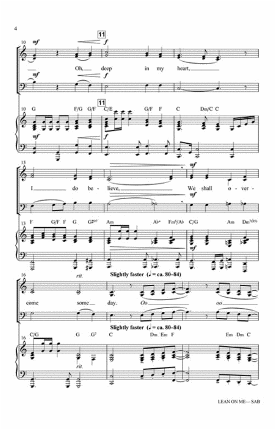 Lean on Me 3-Part scores gallery preview page 3