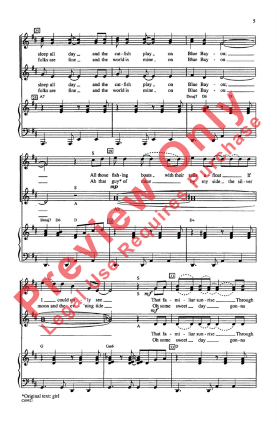 Blue Bayou Blue Bayou Women's Choir scores gallery preview page 5