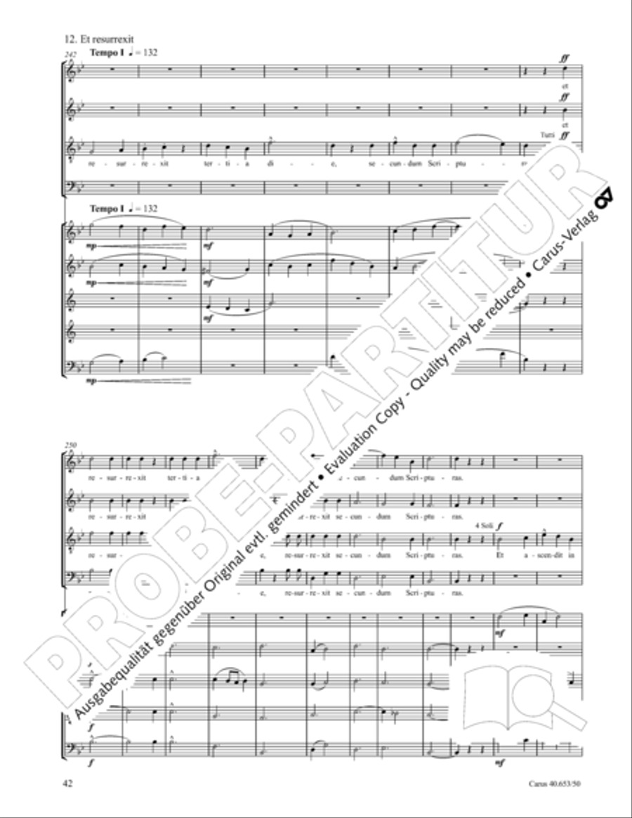 Mass in D Major (Missa in D) 4-Part scores gallery preview page 43