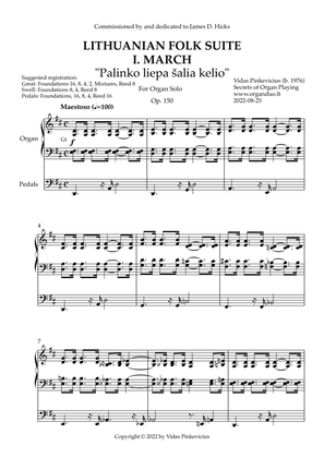 Book cover for Lithuanian Folk Suite, Op. 150 (Organ Solo)