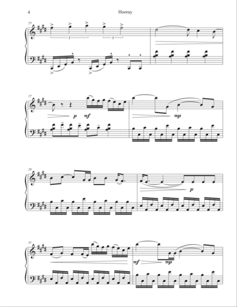 Hooray Hooray Piano Solo scores gallery preview page 4