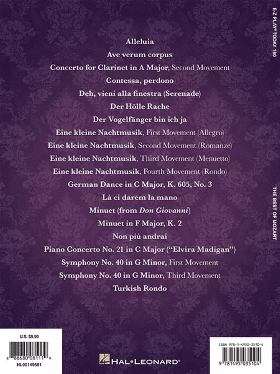 The Best of Mozart Electronic Keyboard scores gallery preview page 2