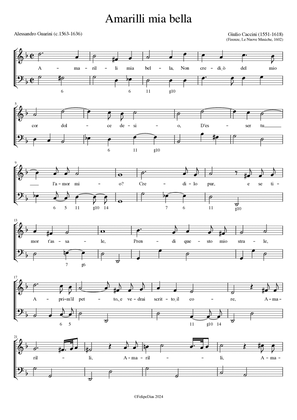 Amarilli mia bella (Le Nuove Musiche, 1602)
