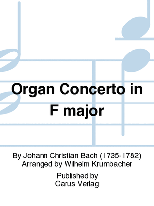 Book cover for Organ Concerto in F major (Orgelkonzert in F)
