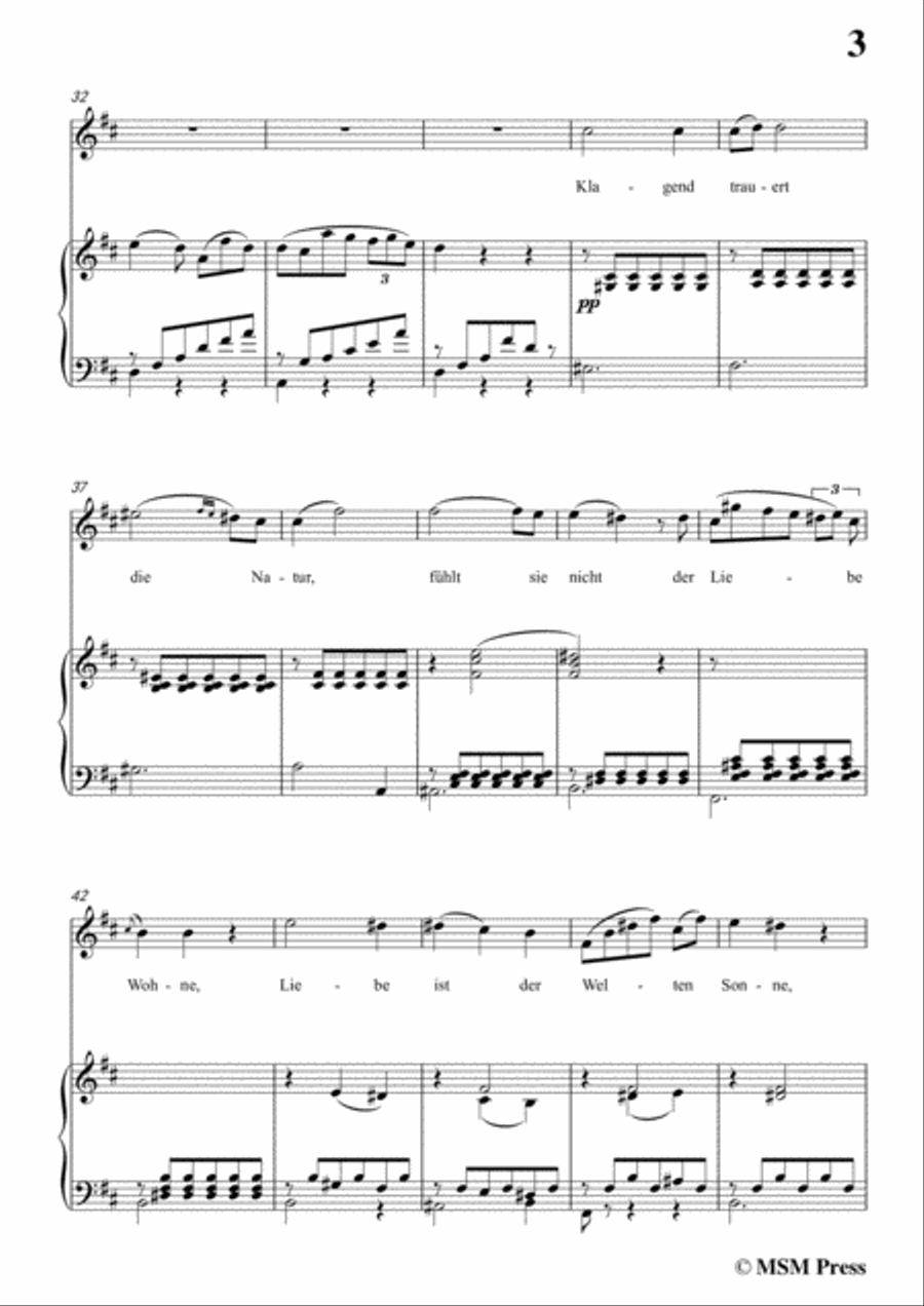 Schubert-Was belebt die schöne Welt,in D Major,for Voice&Piano Voice scores gallery preview page 5
