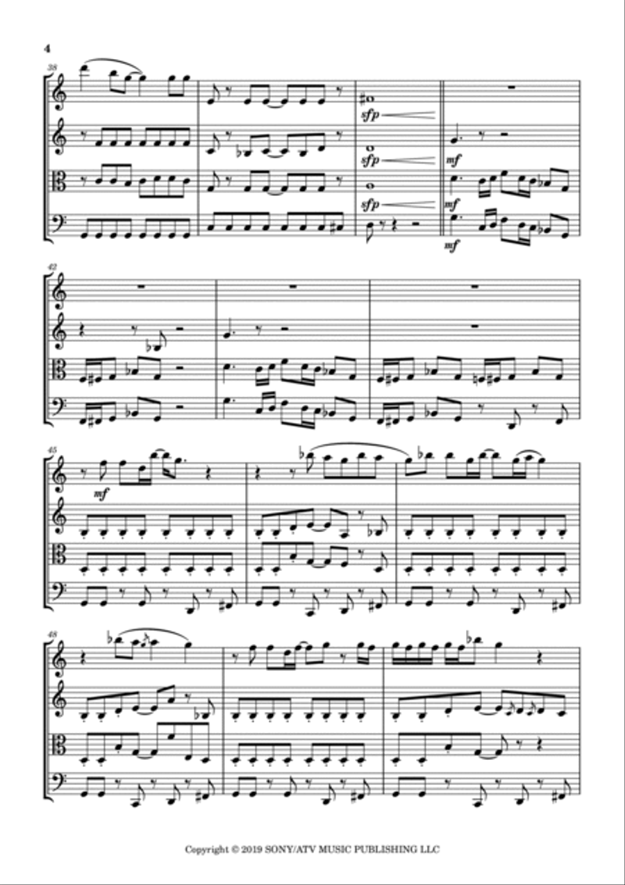 Oo You Oo You String Quartet scores gallery preview page 5