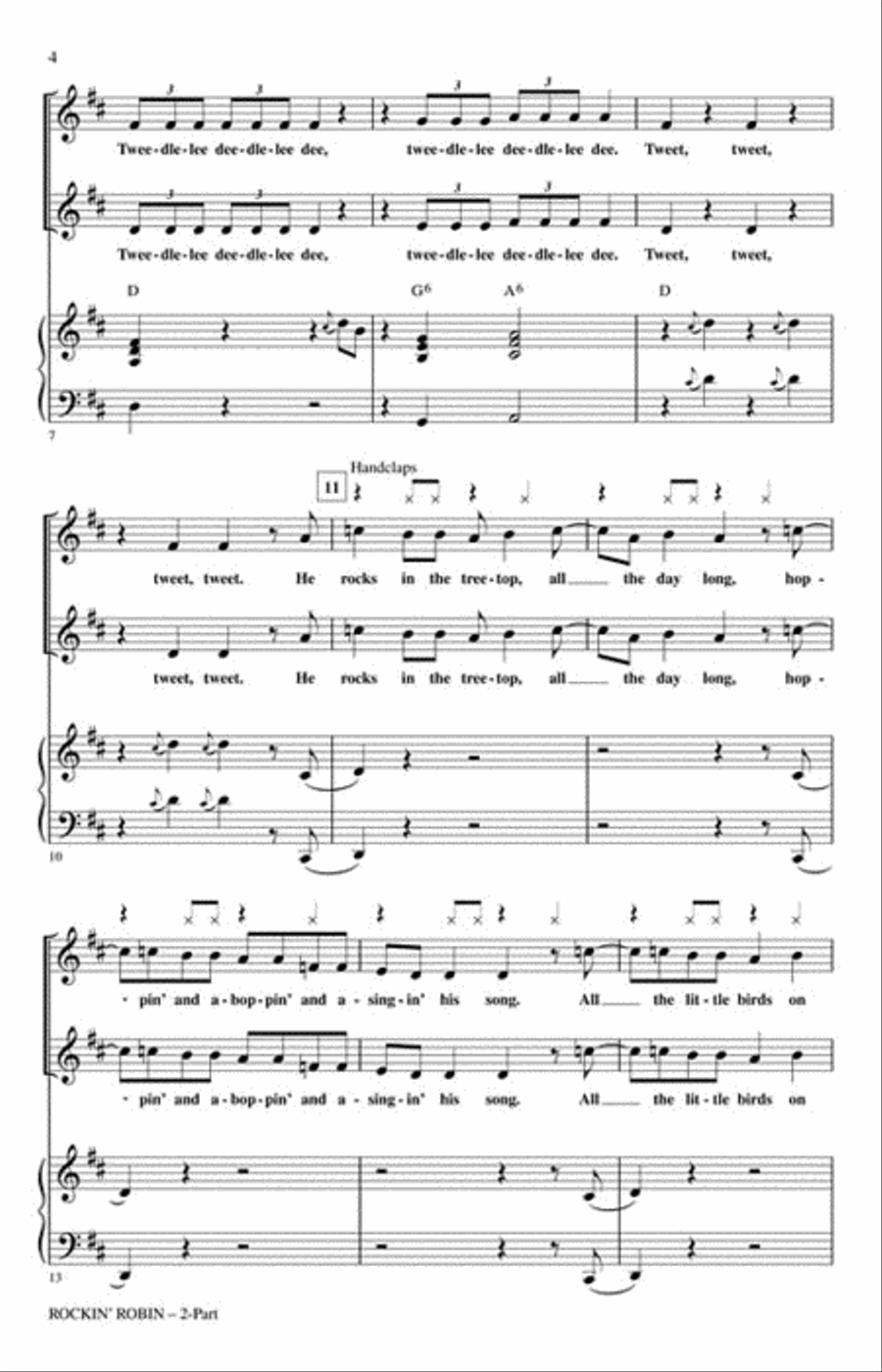 Rockin' Robin Rockin' Robin 2-Part scores gallery preview page 3