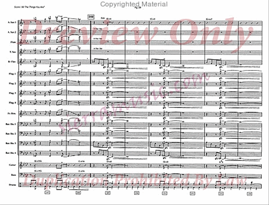 All The Things You Are Jazz Ensemble scores gallery preview page 30
