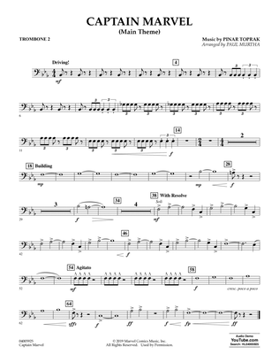 Captain Marvel (Main Theme) (arr. Paul Murtha) - Trombone 2